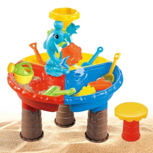 Gihioue Wassersandtisch, Interaktives Lernspielzeug-Spielset Mit Zubehör, Matschtisch Mit Sandkastenspielzeug, Vorschulische Lernaktivitäten Für Kinder Am Im Hinterhof Gihioue Wassersandtisch, Interaktives Lernspielzeug-Spielset Mit Zubehör, Matschtisch Mit Sandkastenspielzeug, Vorschulische Lernaktivitäten Für Kinder Am Im Hinterhof von Gihioue