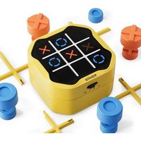 GiiKER Tic Tac Toe Bolt Elektronisches 3-in-1 Puzzle-Handheld-Spielkonsole, Logikspiel für Kinder und Erwachsene, gelb von GiiKER