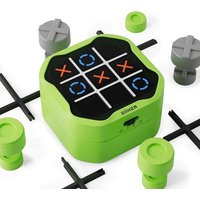 GiiKER Tic Tac Toe Bolt Elektronisches 3-in-1 Puzzle-Handheld-Spielkonsole, Logikspiel für Kinder und Erwachsene, grün von GiiKER