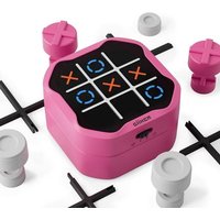 GiiKER Tic Tac Toe Bolt Elektronisches 3-in-1 Puzzle-Handheld-Spielkonsole, Logikspiel für Kinder und Erwachsene, pink von GiiKER