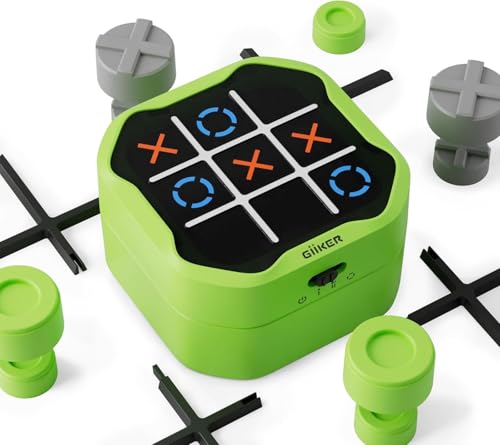 GiiKER Tic Tac Toe Bolt-Spiel, Original 3-in-1-Handheld-Puzzle-Spielkonsole, tragbare Reisespiele, Brettspiele für Kinder und Erwachsene, Geburtstagsgeschenke für Kinder ab 3 Jahren (Green) GiiKER Tic Tac Toe Bolt-Spiel, Original 3-in-1-Handheld-Puzzle-Spielkonsole, tragbare Reisespiele, Brettspiele für Kinder und Erwachsene, Geburtstagsgeschenke für Kinder ab 3 Jahren (Green) von GiiKER