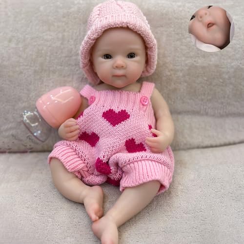 Gileutay 30,5 cm realistische Vollboby Silikon-Babypuppe, Mädchen, offener Mund, lebensechte Reborn-Puppen, die wie echte Babys aussehen Gileutay 30,5 cm realistische Vollboby Silikon-Babypuppe, Mädchen, offener Mund, lebensechte Reborn-Puppen, die wie echte Babys aussehen von Gileutay