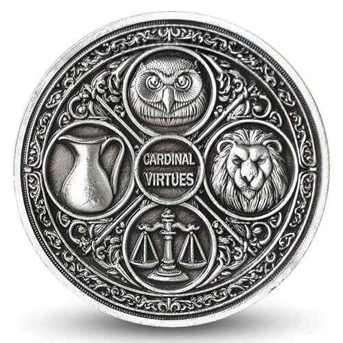 Christian Cardinal Virtues Challenge Coin - Inspirierendes Geschenk mit Symbolen der Weisheit, Mut, Gerechtigkeit und Mäßigkeit Christian Cardinal Virtues Challenge Coin - Inspirierendes Geschenk mit Symbolen der Weisheit, Mut, Gerechtigkeit und Mäßigkeit von Gimilang