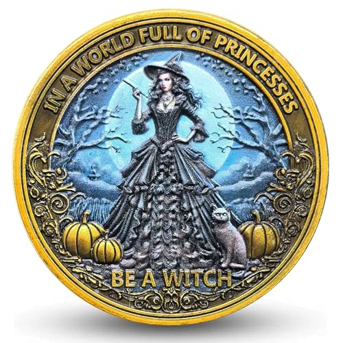 Inspirierende Herausforderungsmünze – "Be a Witch" Motivierendes Design mit mutigem Zitat – 4 cm Metallmünze für Individualität und Einzigartigkeit Inspirierende Herausforderungsmünze – "Be a Witch" Motivierendes Design mit mutigem Zitat – 4 cm Metallmünze für Individualität und Einzigartigkeit von Gimilang