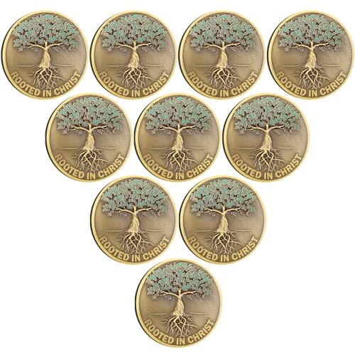 Rooted in Christ Challenge Coin Christian Daily Reminder Gift (10 Stück) von Gimilang
