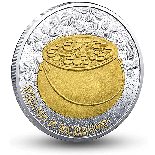 Schatzschale Glücksmünze Glücksbringer Lotterieschein Rubbelwerkzeug (Einzelmünze) von Gimilang