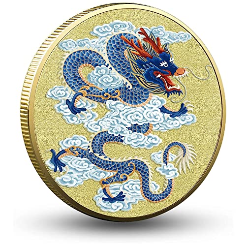 Schwebende blaue chinesische Drachen-Glücksmünze – lockt Glück und Wohlstand an – Lotterieticket-Kratzwerkzeug – Glücksbringer chinesische Herausforderungsmünze Schwebende blaue chinesische Drachen-Glücksmünze – lockt Glück und Wohlstand an – Lotterieticket-Kratzwerkzeug – Glücksbringer chinesische Herausforderungsmünze von Gimilang