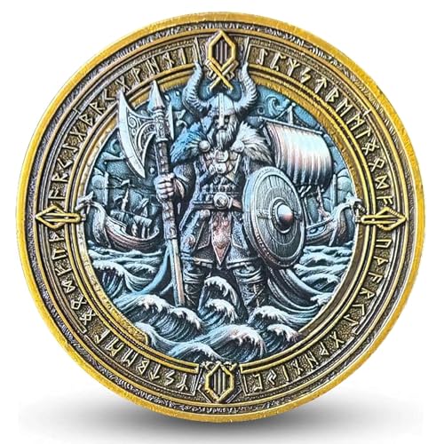 Wikinger Herausforderung Münze - Thors Hammer Design, 1,57 Zoll Nordic Warrior Münze, motivierendes und inspirierendes Geschenk Wikinger Herausforderung Münze - Thors Hammer Design, 1,57 Zoll Nordic Warrior Münze, motivierendes und inspirierendes Geschenk von Gimilang