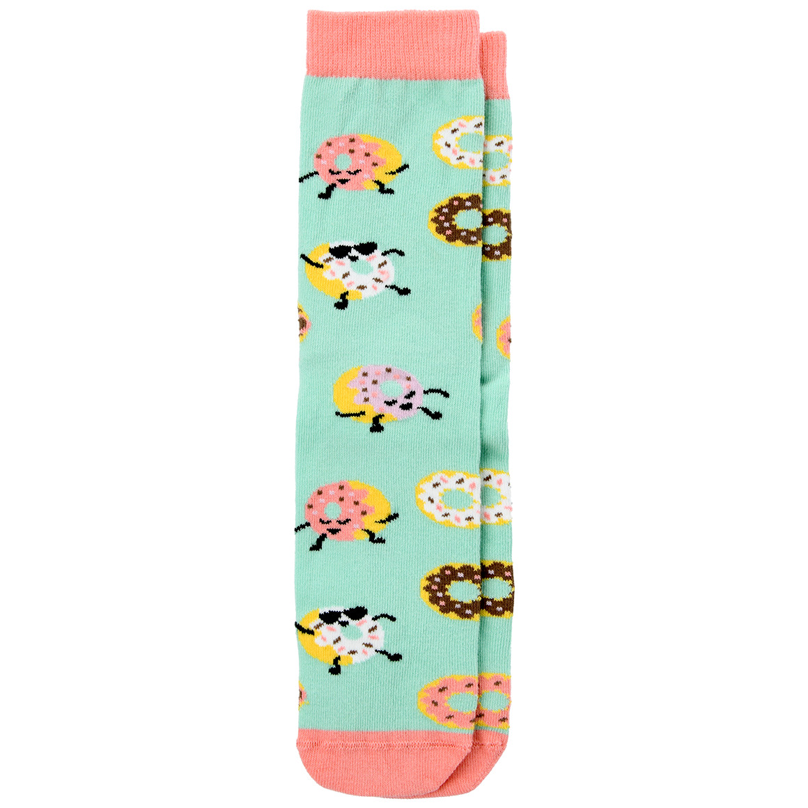 1 Paar Damen Socken mit Donut-Motiven von Gina Benotti