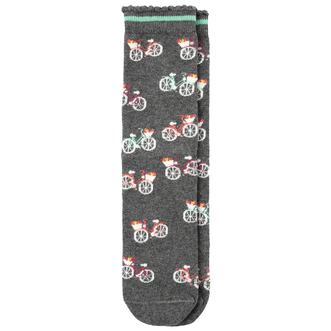 1 Paar Damen Socken mit Fahrrad-Motiven 1 Paar Damen Socken mit Fahrrad-Motiven von Gina Benotti