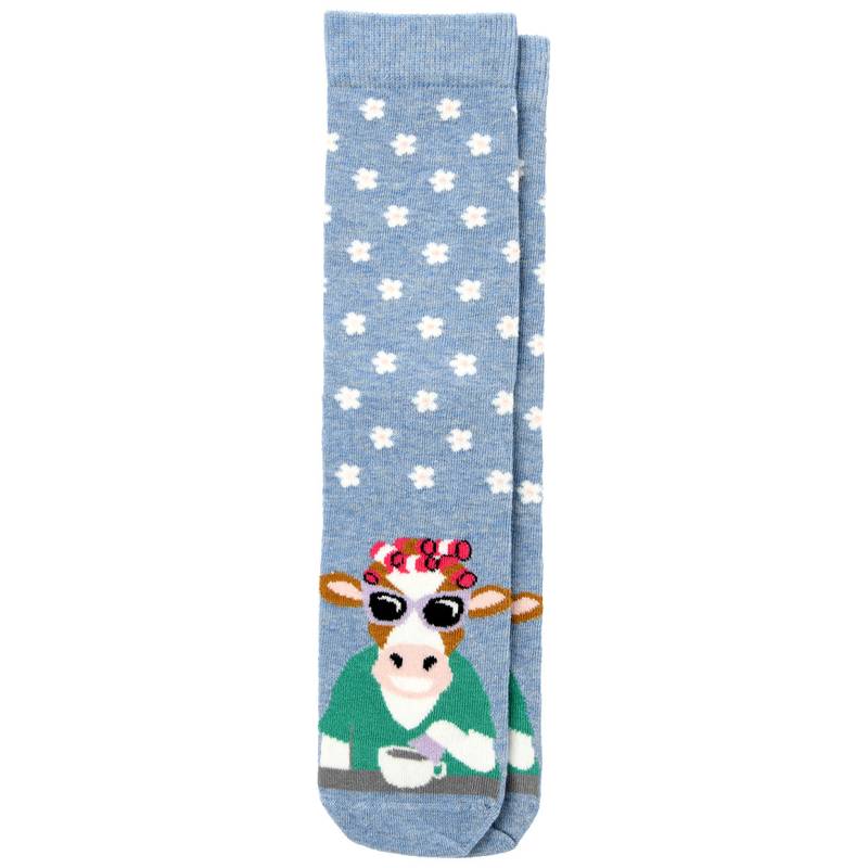 1 Paar Damen Socken mit Kuh-Motiv von Gina Benotti
