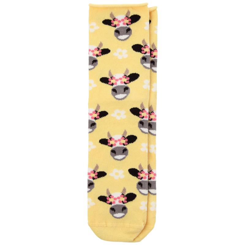 1 Paar Damen Socken mit Kuh-Motiven von Gina Benotti