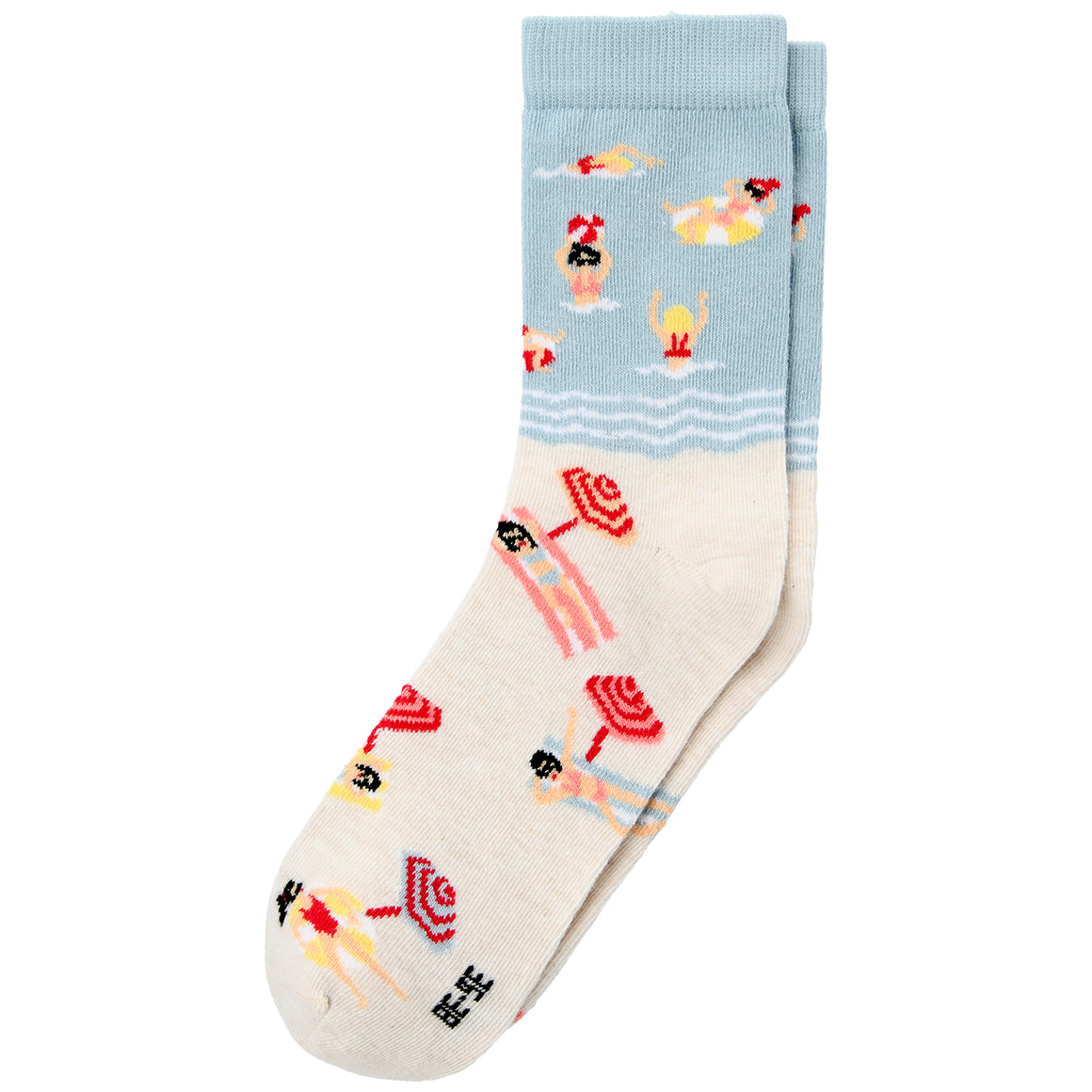 1 Paar Damen Socken mit Strand-Motiv 1 Paar Damen Socken mit Strand-Motiv von Gina Benotti