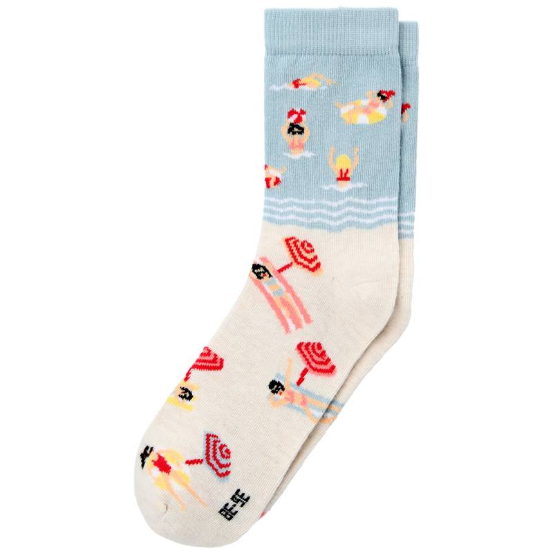 1 Paar Damen Socken mit Strand-Motiv von Gina Benotti