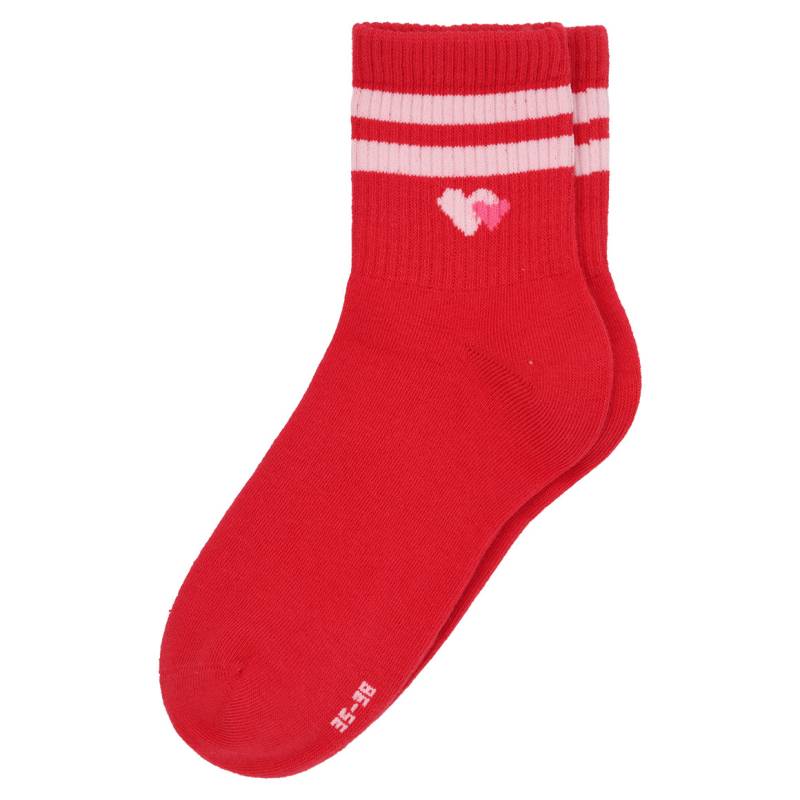 1 Paar Damen Tennissocken mit Herz-Motiv von Gina Benotti