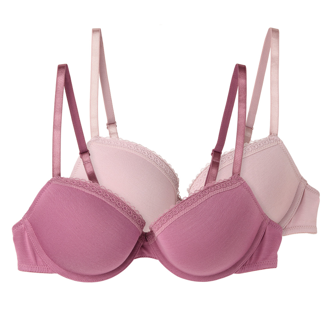 2 Damen Bügel-BHs mit Spitze von Gina Benotti