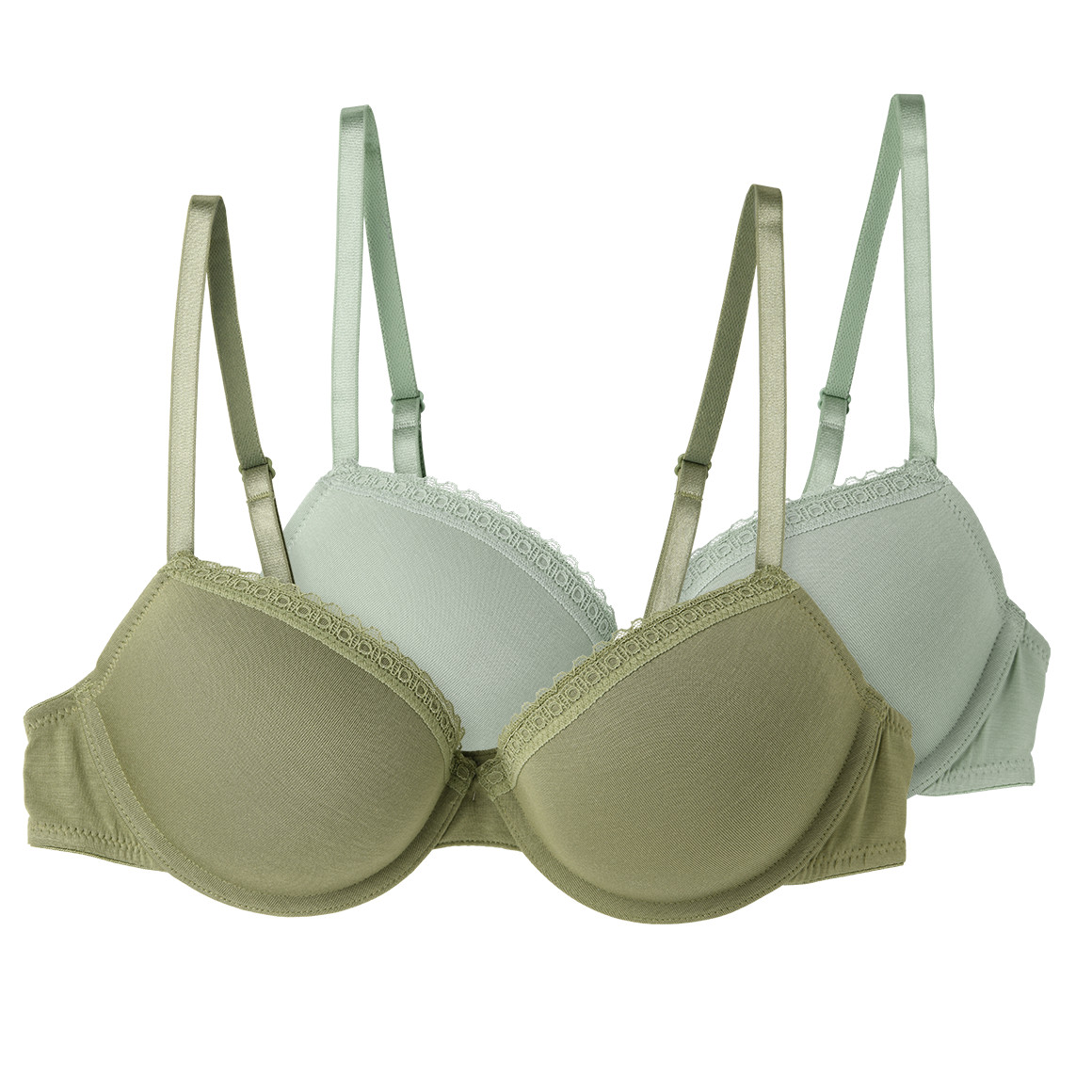 2 Damen Bügel-BHs mit Spitze von Gina Benotti