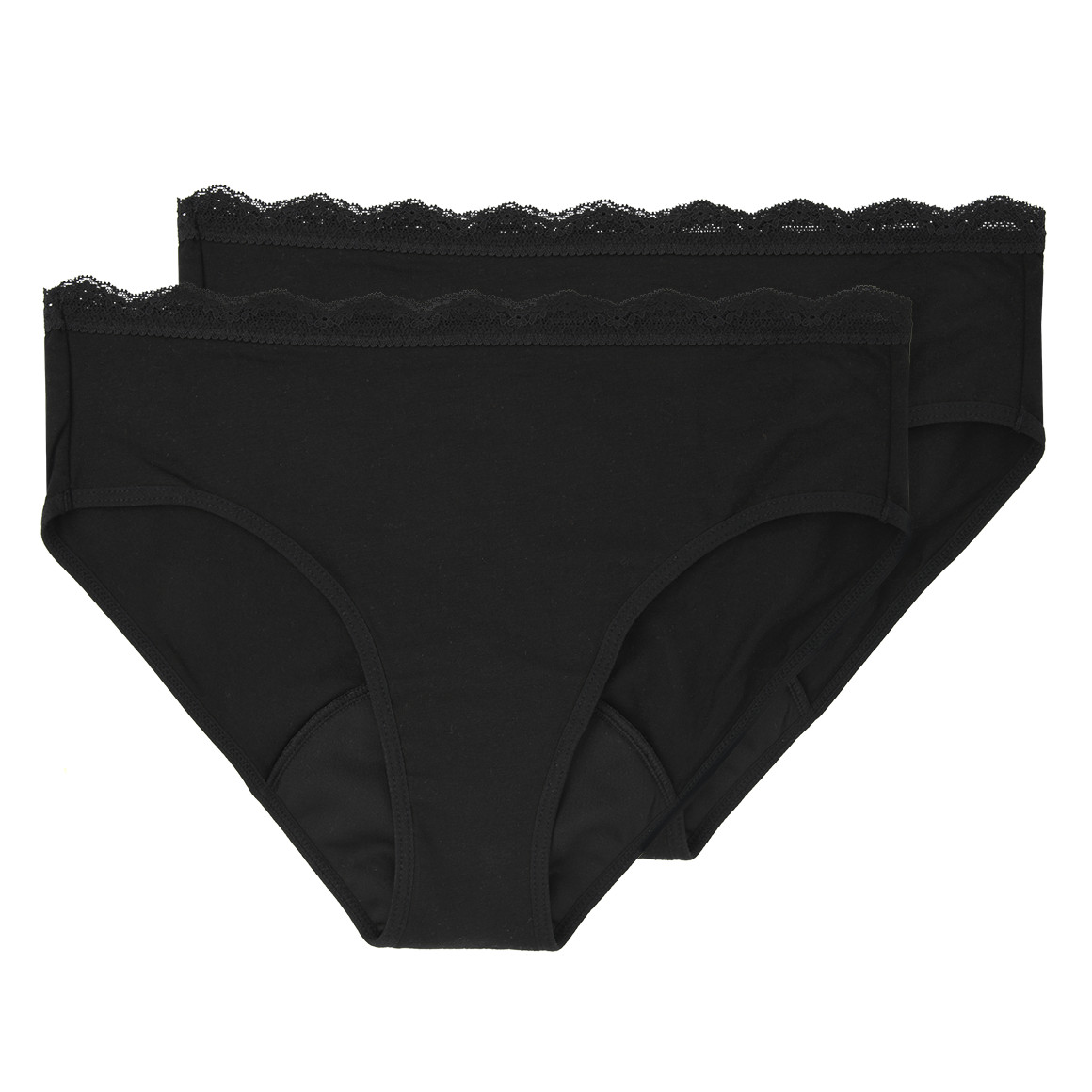 2 Damen Perioden-Slips mit Spitze 2 Damen Perioden-Slips mit Spitze von Gina Benotti