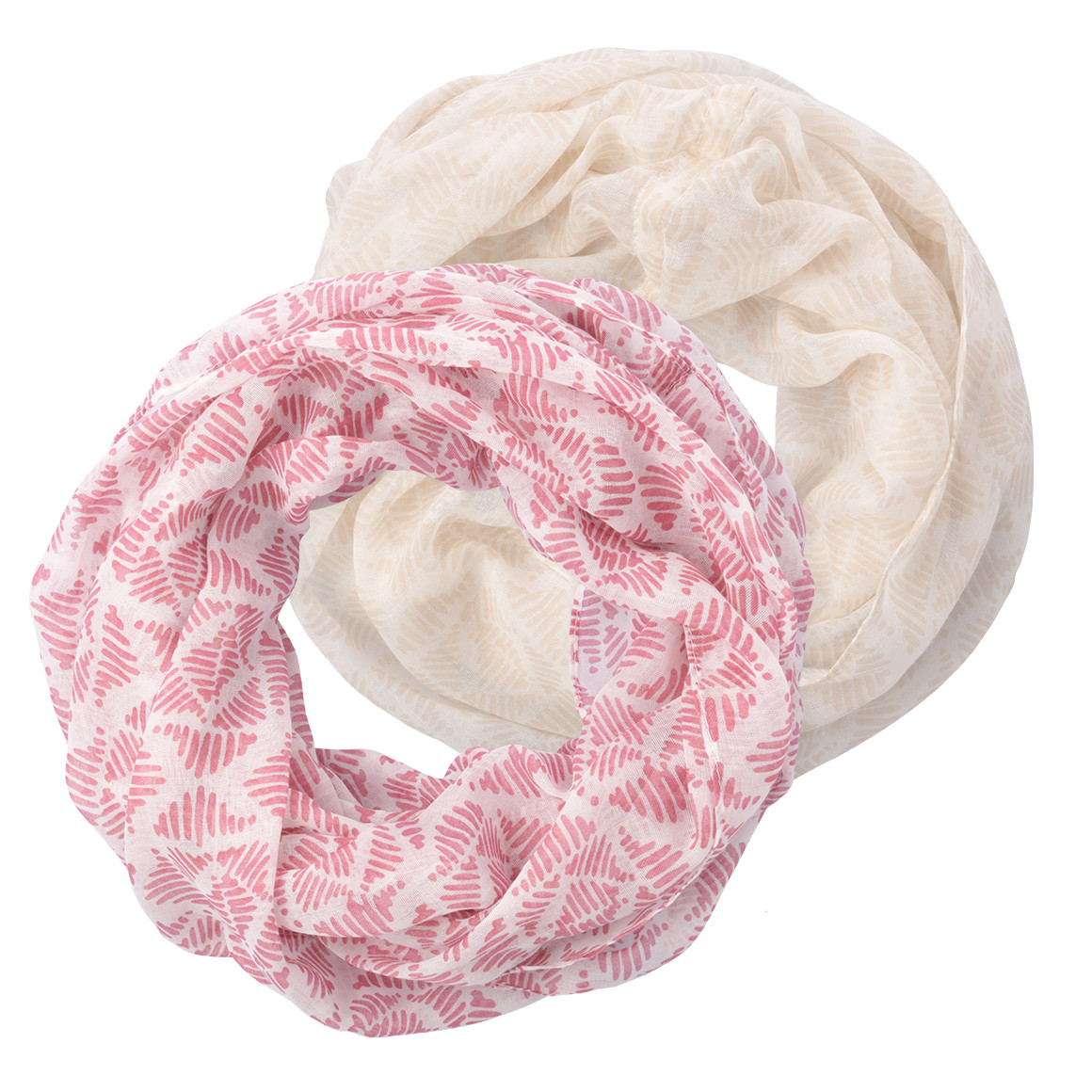 2 Damen Rundschals mit Allover-Muster 2 Damen Rundschals mit Allover-Muster von Gina Benotti