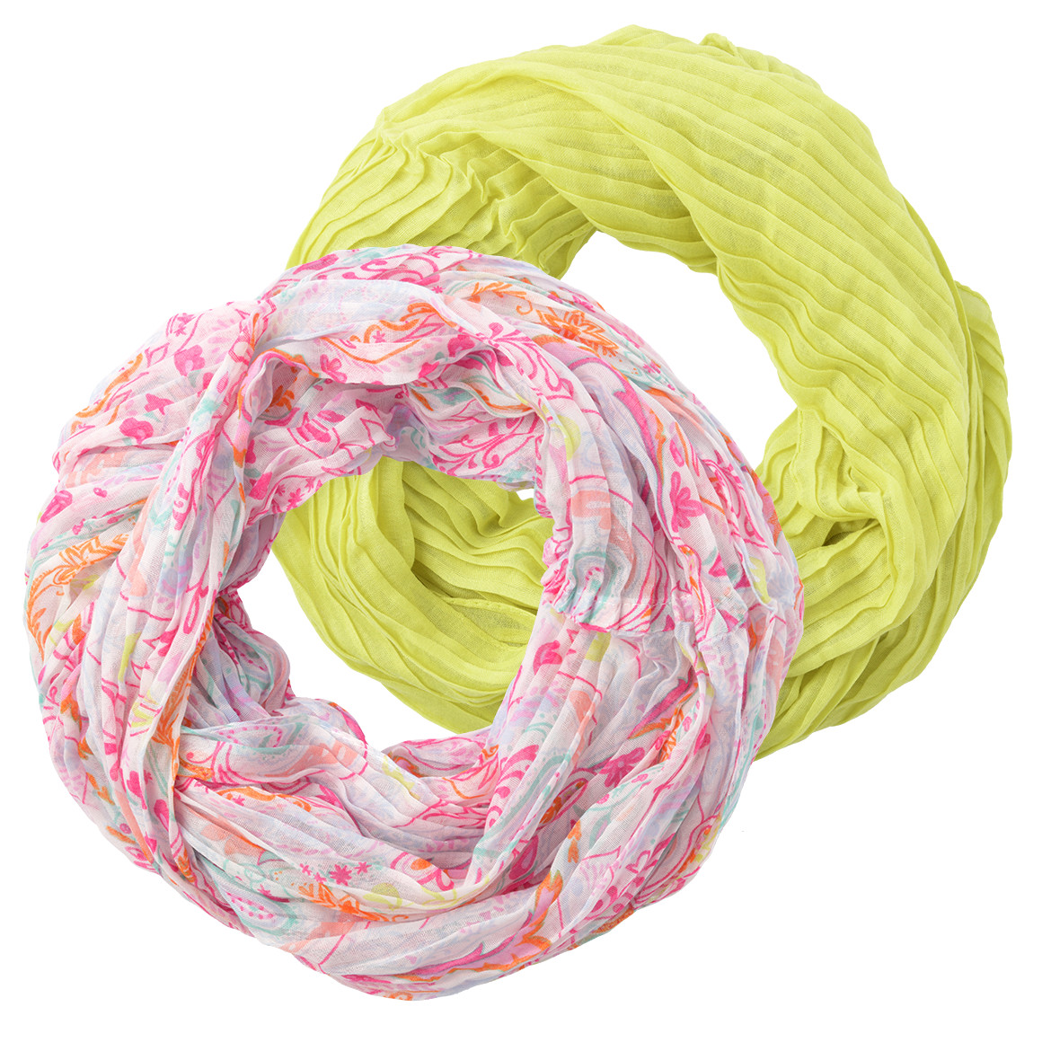 2 Damen Rundschals mit Crinkle-Struktur 2 Damen Rundschals mit Crinkle-Struktur von Gina Benotti