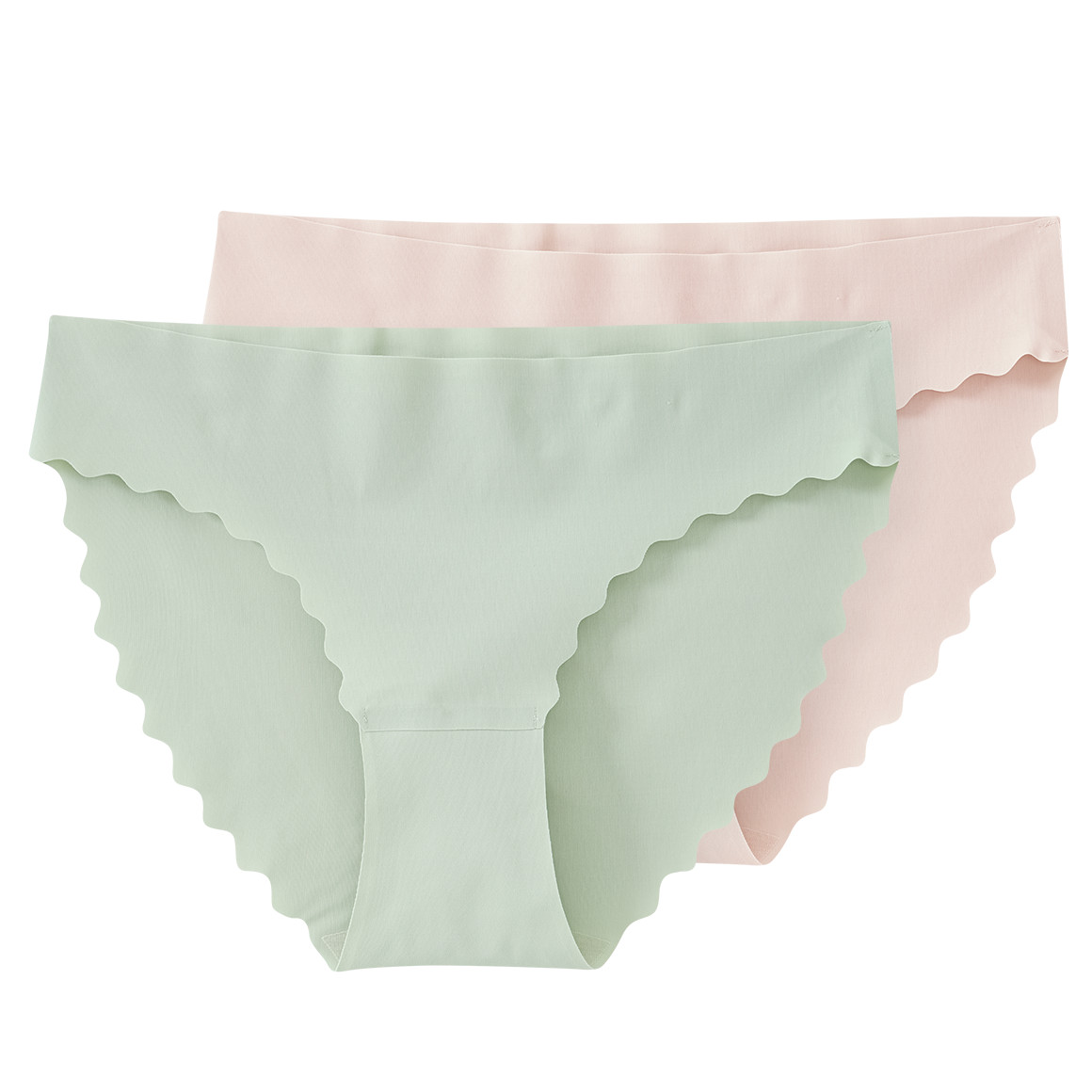 2 Damen Seamless-Slips mit Wellenkante von Gina Benotti