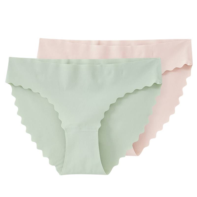 2 Damen Seamless-Slips mit Wellenkante von Gina Benotti