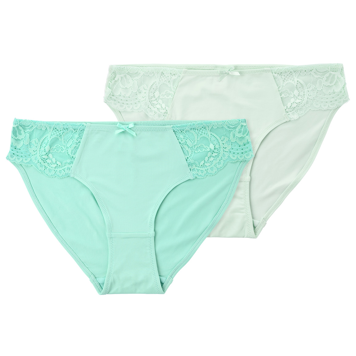 2 Damen Slips mit Spitzeneinsatz von Gina Benotti