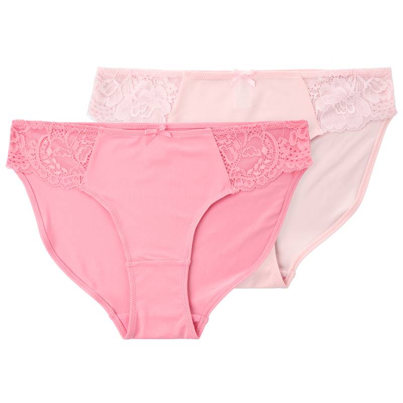 2 Damen Slips mit Spitzeneinsatz von Gina Benotti