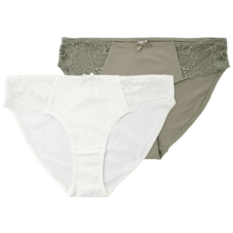 2 Damen Slips mit Spitzeneinsatz von Gina Benotti