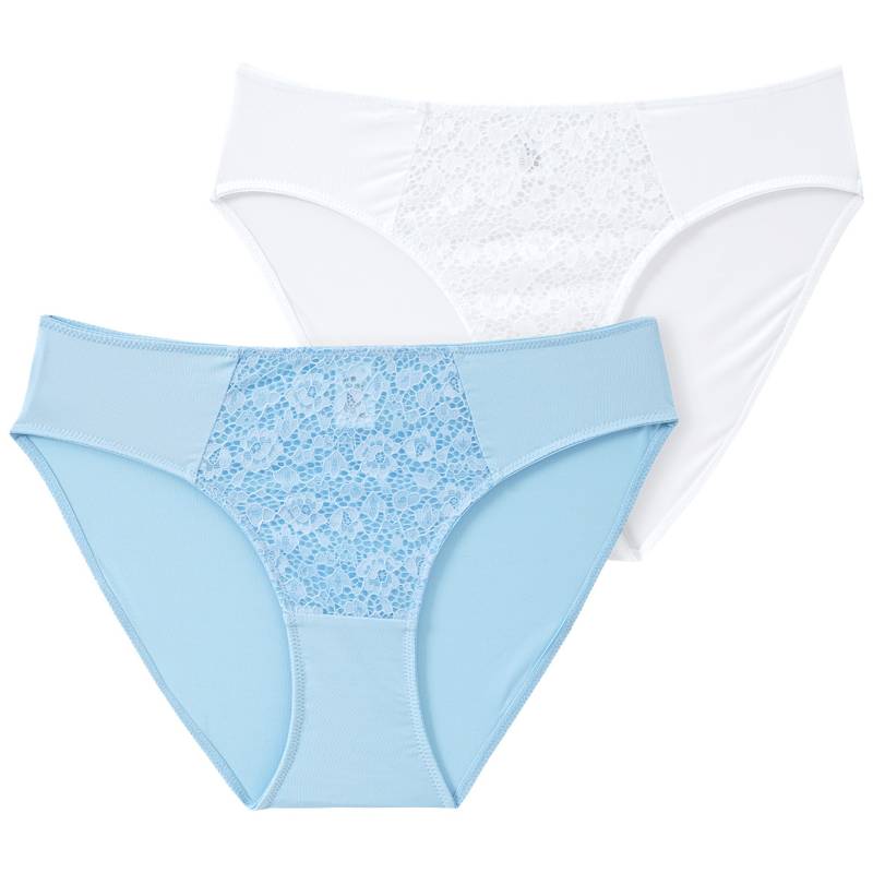 2 Damen Slips mit floraler Spitze von Gina Benotti
