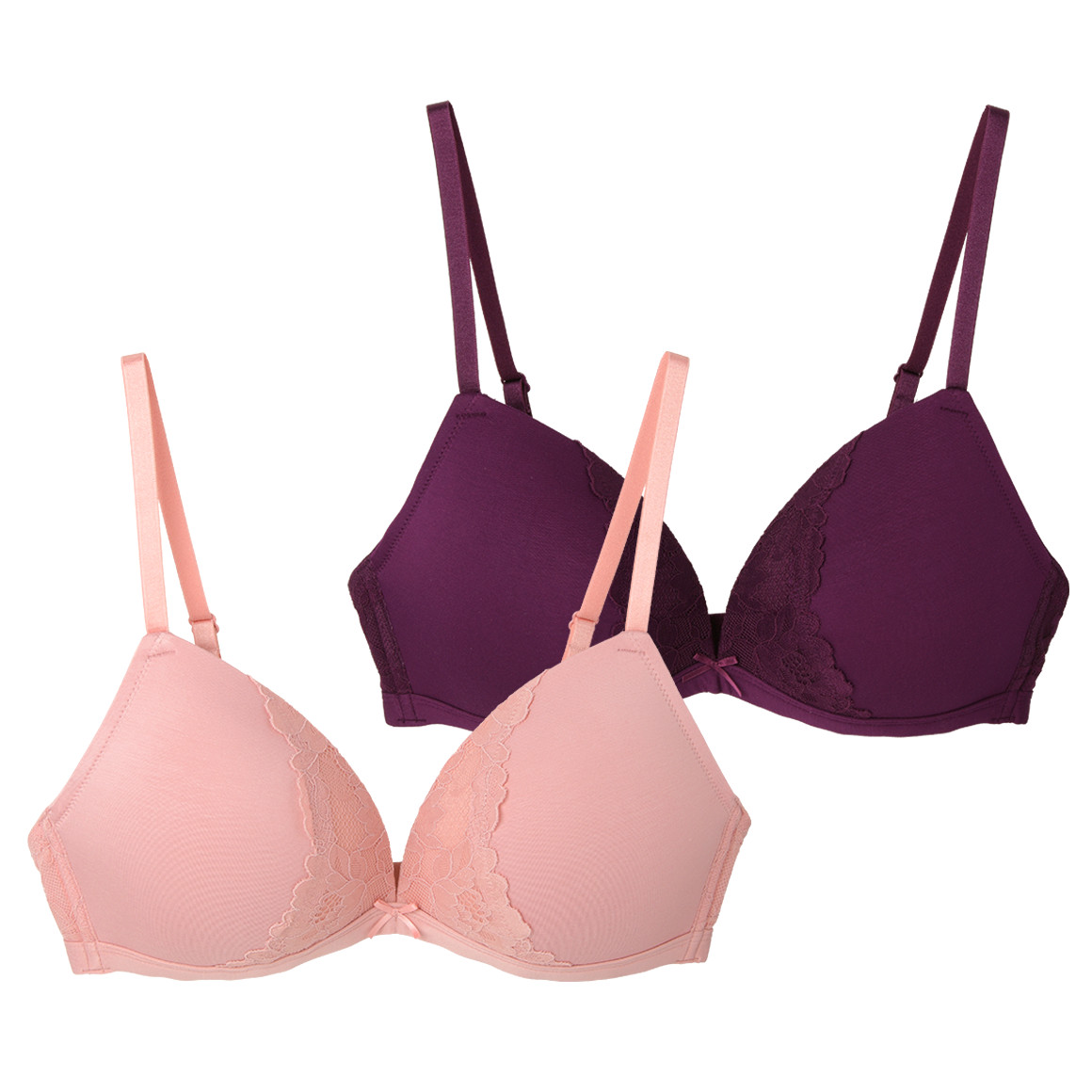 2 Damen Soft-BHs mit Spitze von Gina Benotti