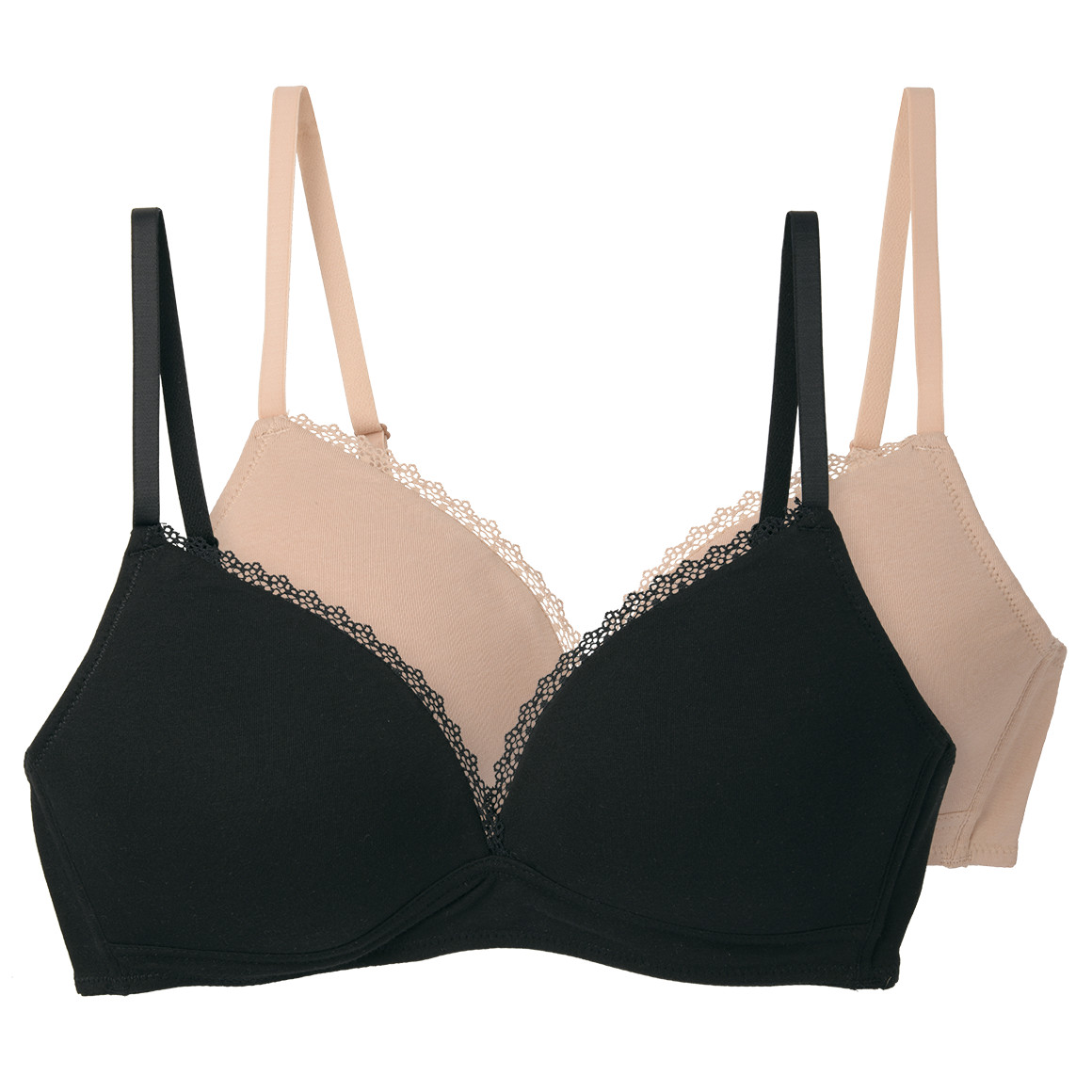 2 Damen Soft-BHs mit Spitze von Gina Benotti