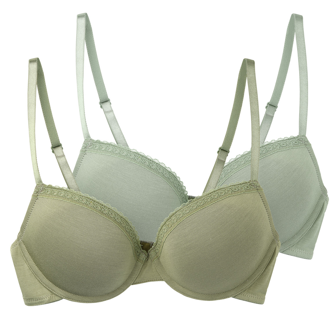 2 Damen Soft-BHs mit Spitze von Gina Benotti