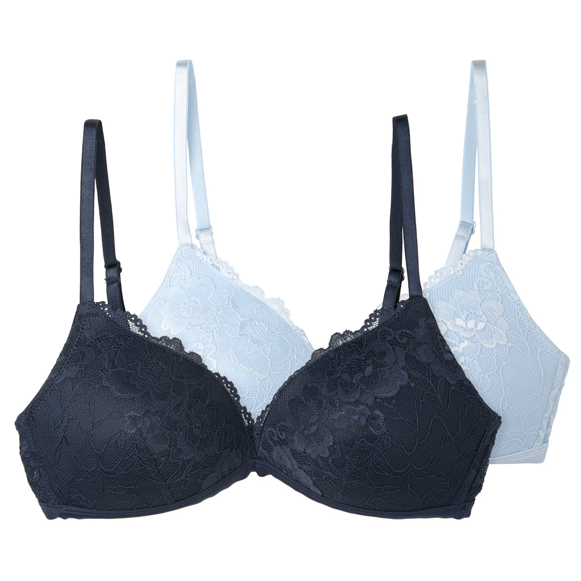 2 Damen Soft-BHs mit Spitzenbesatz 2 Damen Soft-BHs mit Spitzenbesatz von Gina Benotti