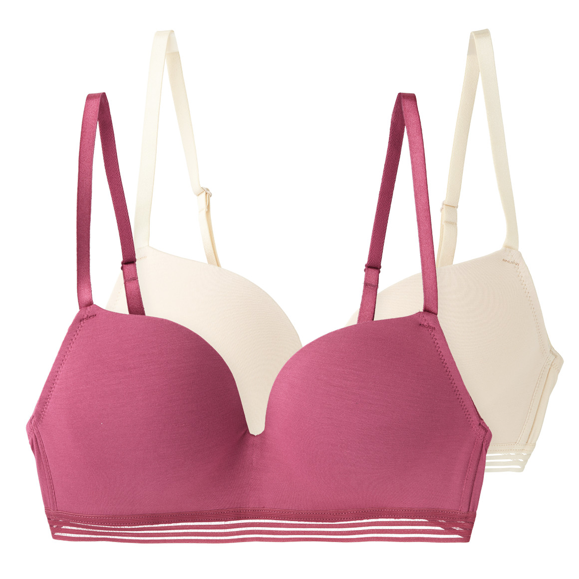 2 Damen Soft-BHs mit dezenter Spitze 2 Damen Soft-BHs mit dezenter Spitze von Gina Benotti