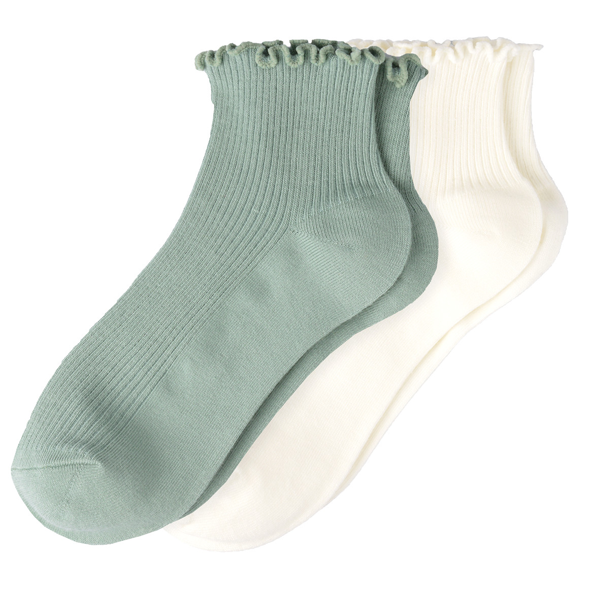2 Paar Damen Sneaker-Socken mit Bio-Baumwolle von Gina Benotti
