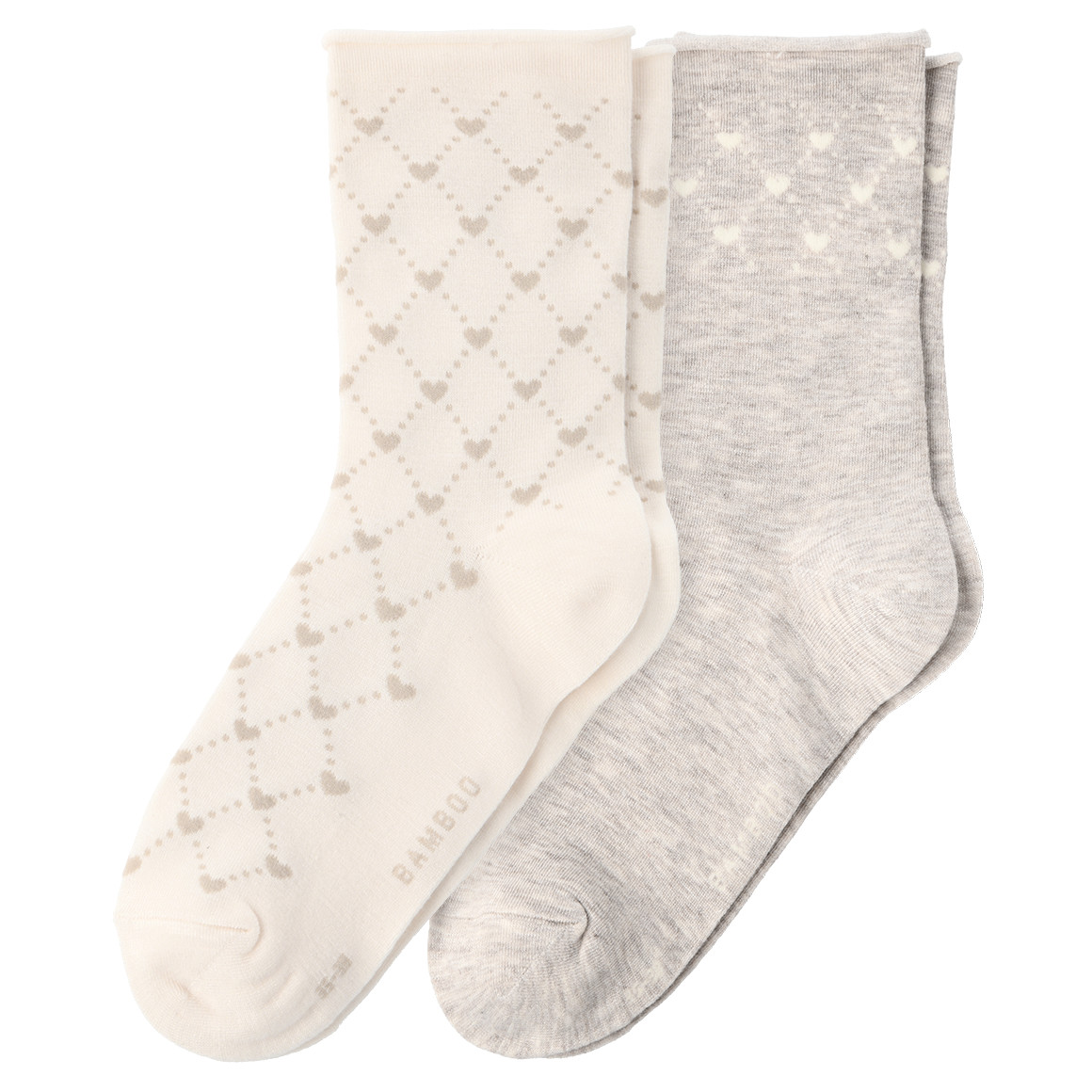 2 Paar Damen Socken mit Rollsaum von Gina Benotti