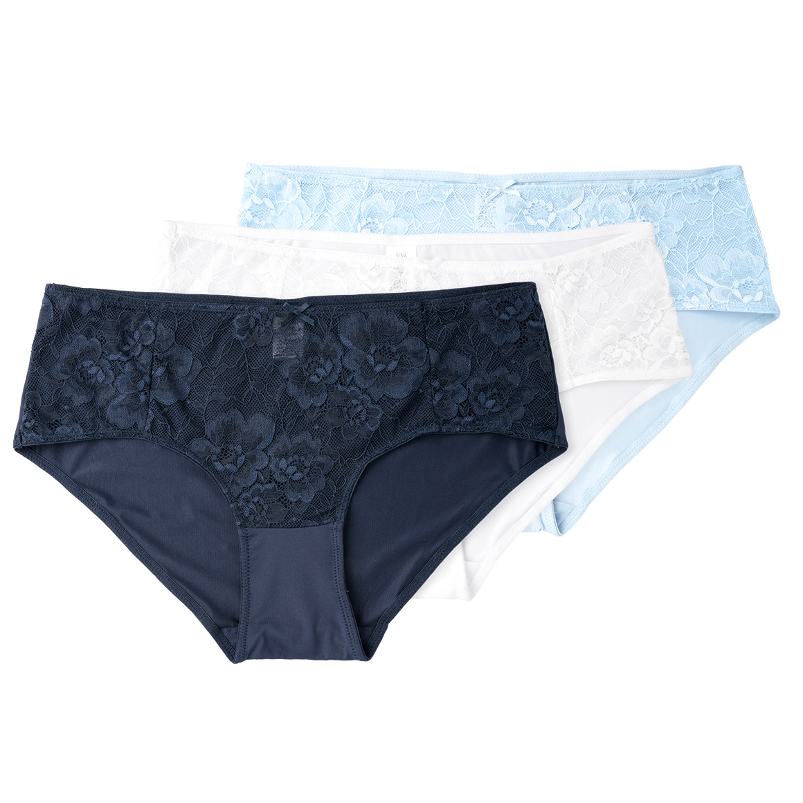 3 Damen Pantys mit Spitze von Gina Benotti