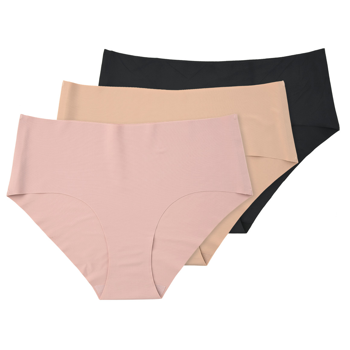 3 Damen Seamless-Pantys aus Mikrofaser von Gina Benotti