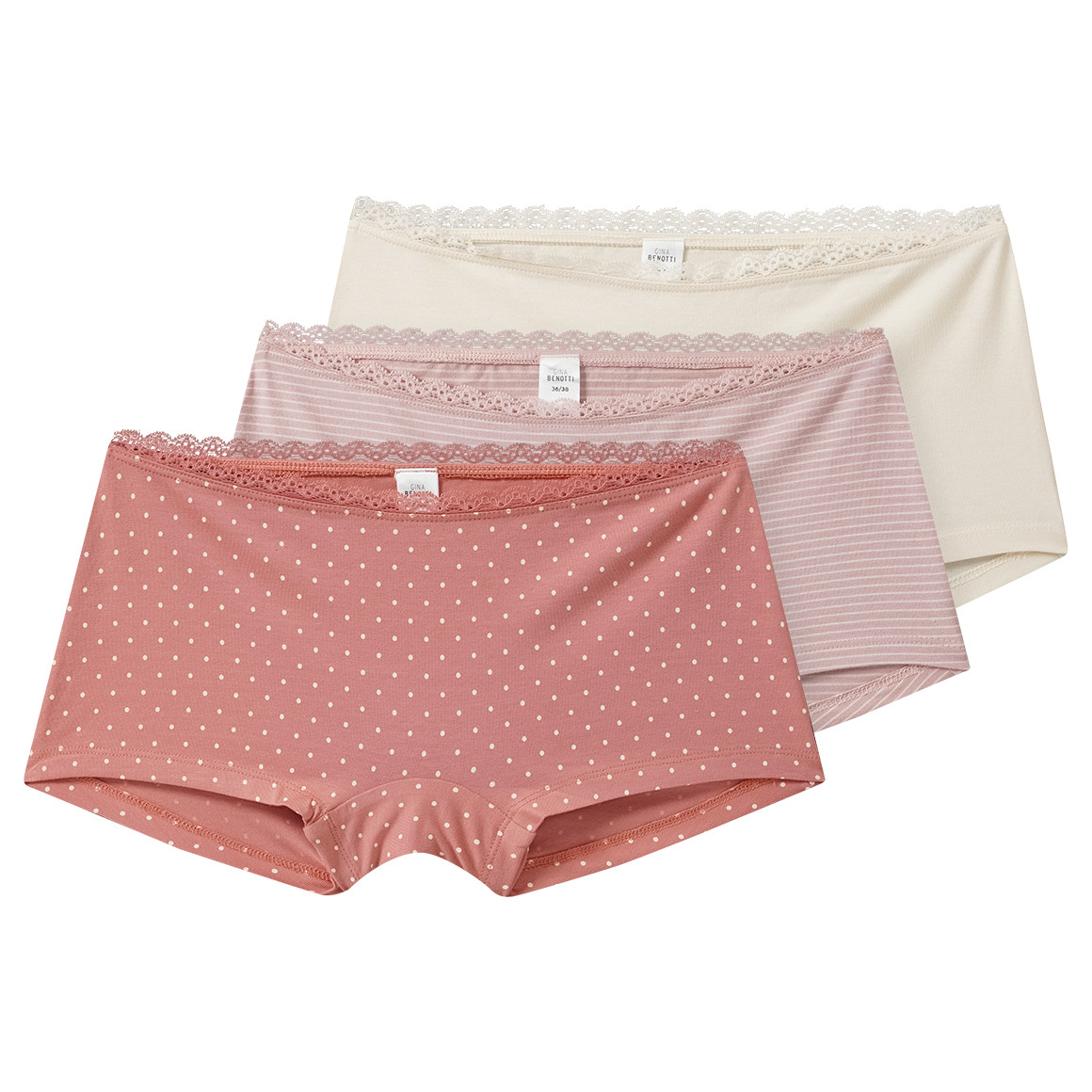 3 Damen Shorts mit Spitze 3 Damen Shorts mit Spitze von Gina Benotti