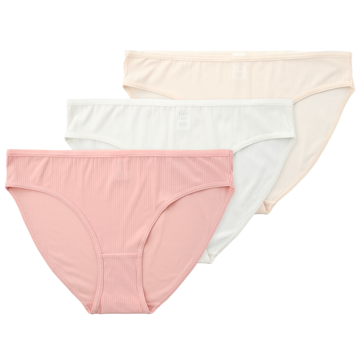 3 Damen Slips mit Rippstruktur von Gina Benotti