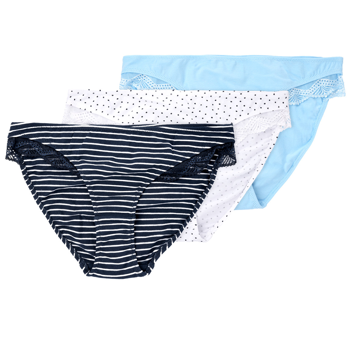3 Damen Slips mit Spitze von Gina Benotti