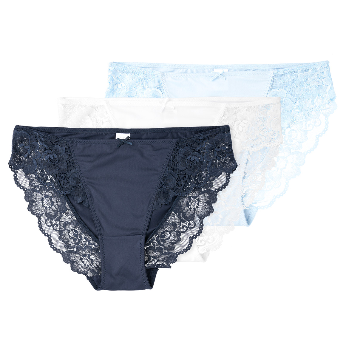 3 Damen Slips mit Spitze von Gina Benotti