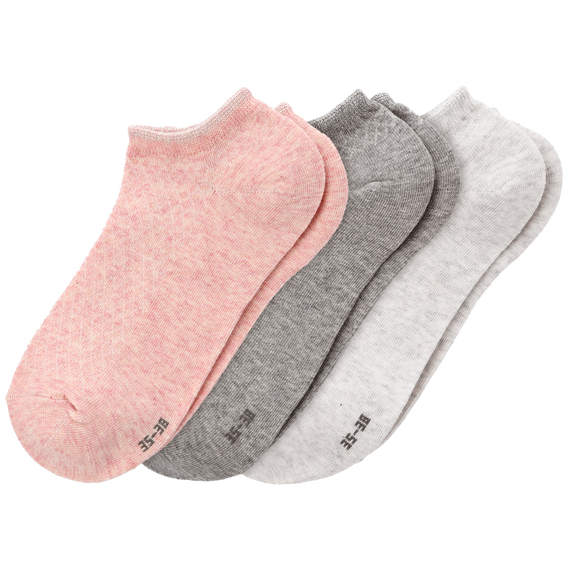 3 Paar Damen Sneaker-Socken mit Effektgarn 3 Paar Damen Sneaker-Socken mit Effektgarn von Gina Benotti