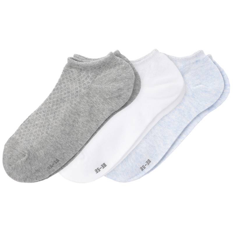 3 Paar Damen Sneaker-Socken mit Effektgarn von Gina Benotti
