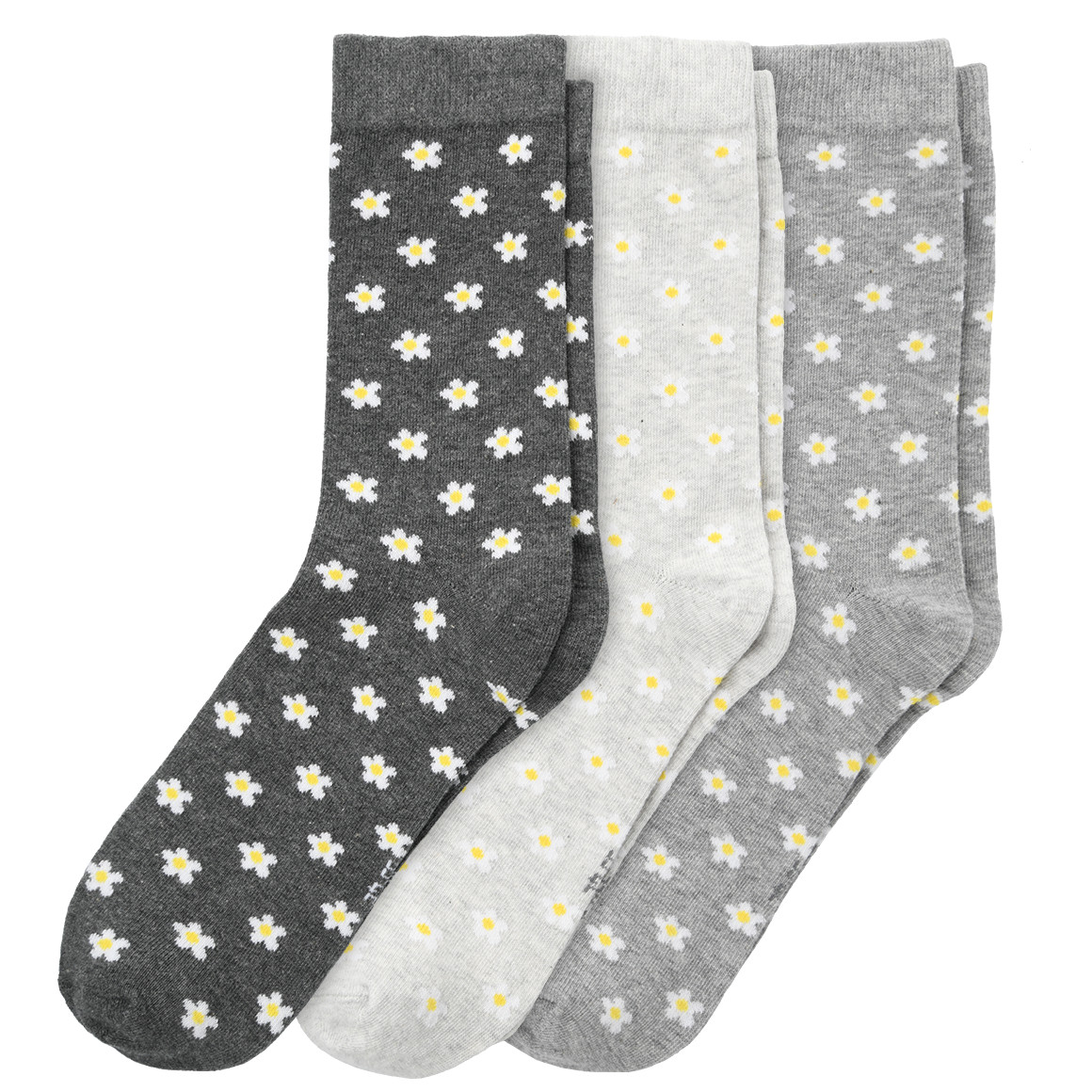 3 Paar Damen Socken mit Blümchen-Allover 3 Paar Damen Socken mit Blümchen-Allover von Gina Benotti