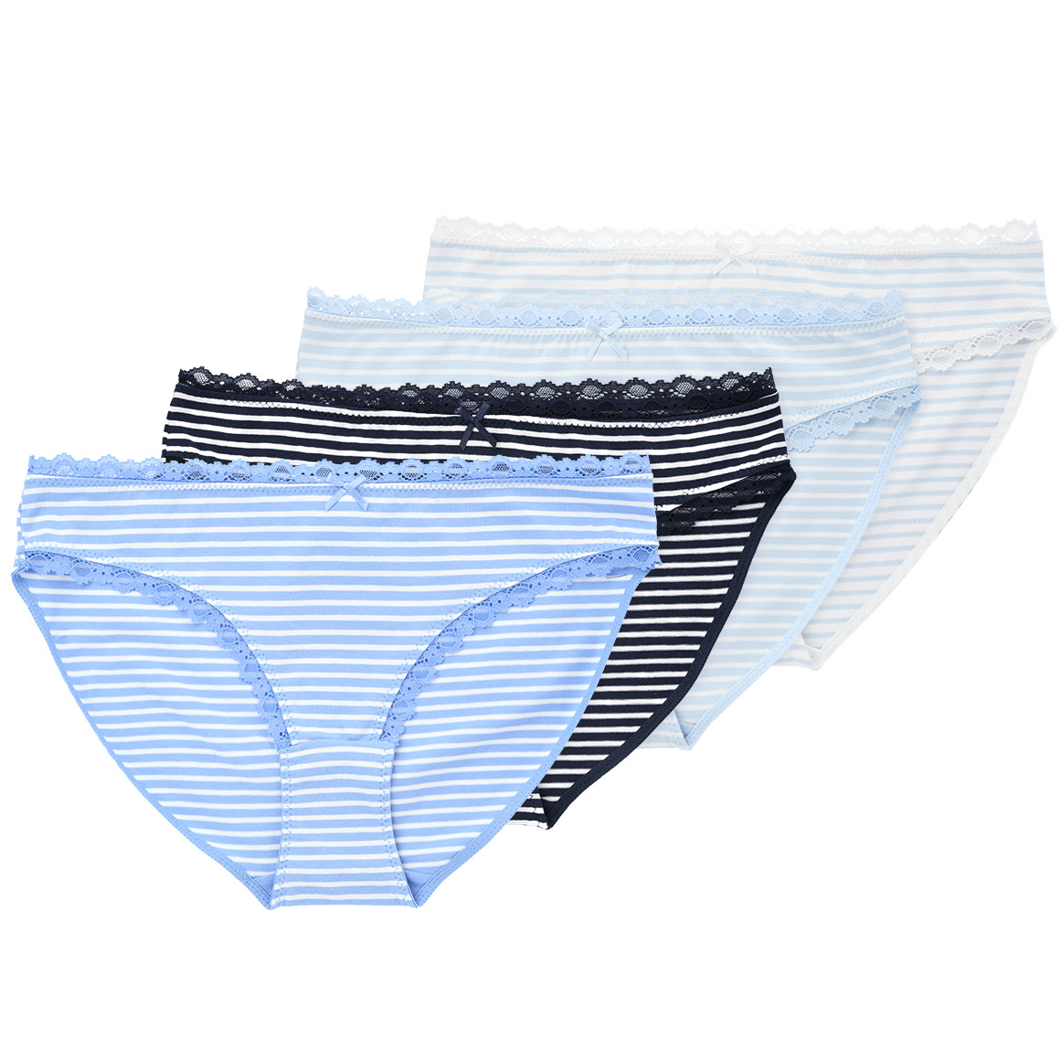 4 Damen Slips mit Spitze von Gina Benotti
