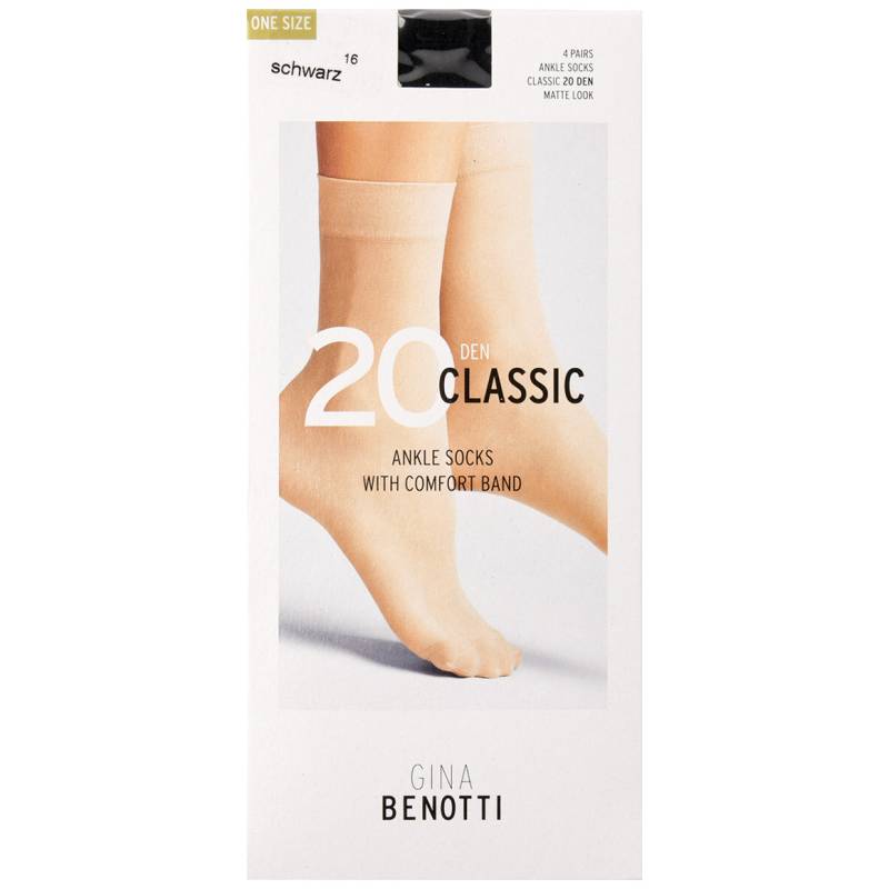 4 Paar Damen Feinstrümpfe in matter Optik 4 Paar Damen Feinstrümpfe in matter Optik von Gina Benotti