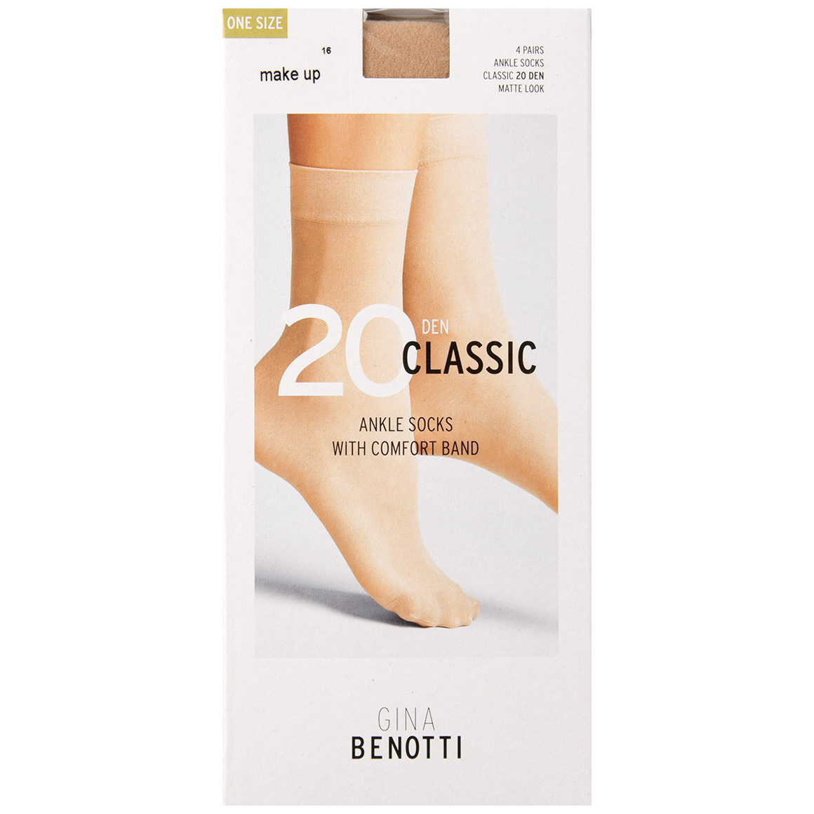 4 Paar Damen Feinstrumpfsocken mit 20 DEN von Gina Benotti