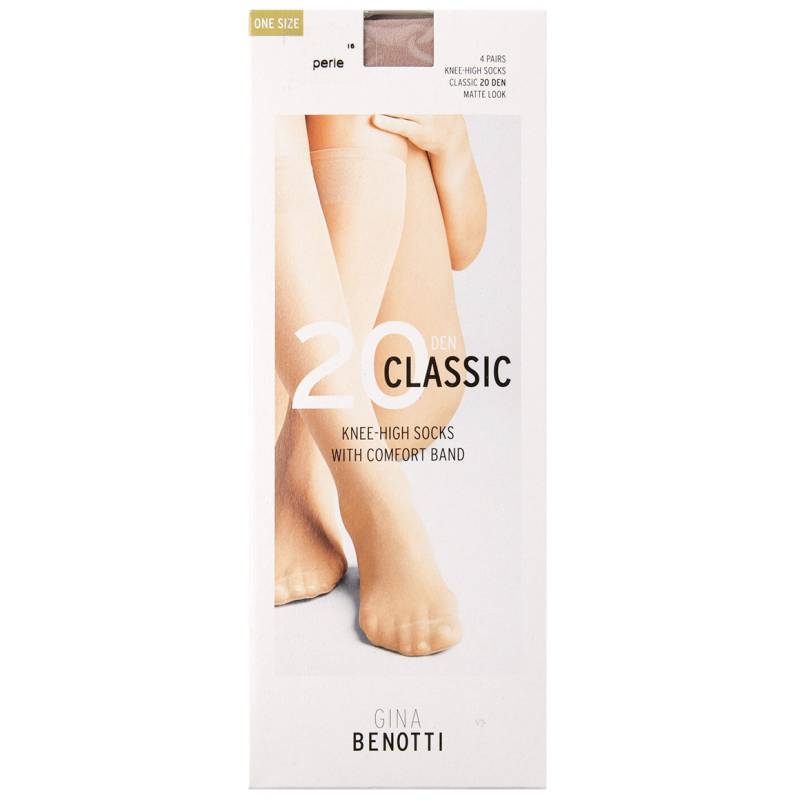 4 Paar Damen Kniestrümpfe 20 DEN von Gina Benotti